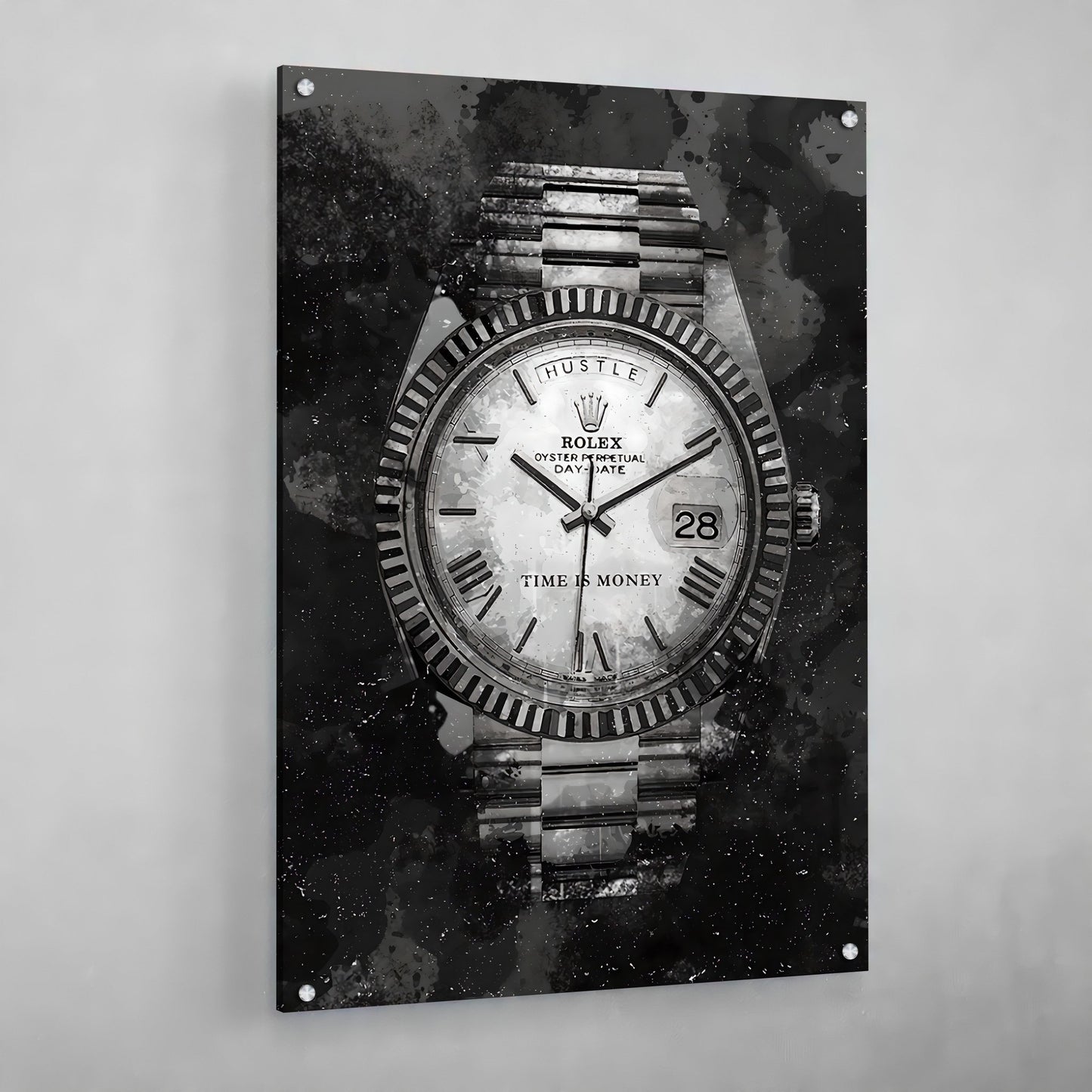 Black and White Watch Wall Art - The Trendy Art