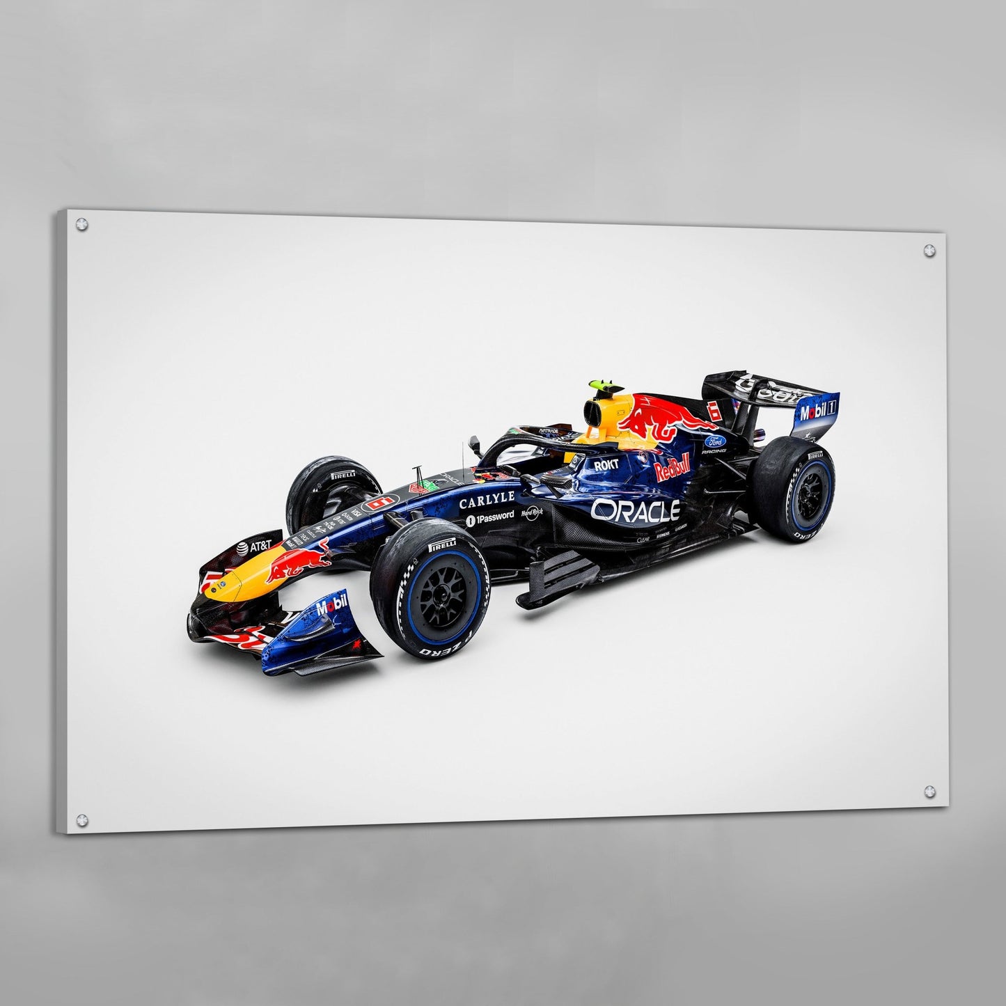 Navy Blue F1 Car Wall Art - The Trendy Art