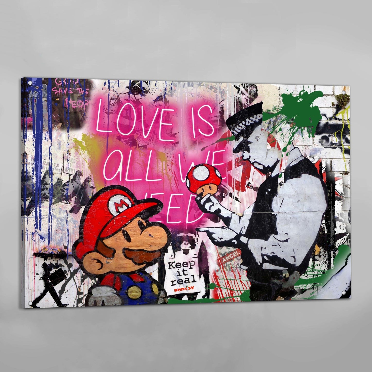 Graffiti Bansky Wall Art - The Trendy Art
