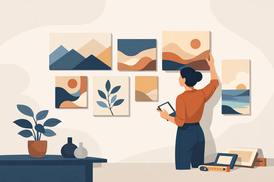 How to Arrange Gallery Canvases Like a Designer