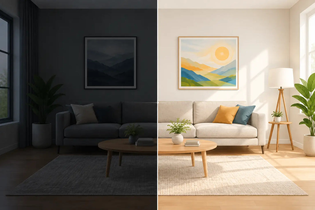 How to Brighten Dark Rooms With Wall Art