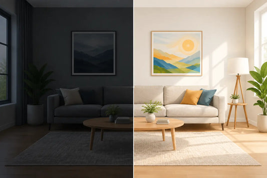 How to Brighten Dark Rooms With Wall Art