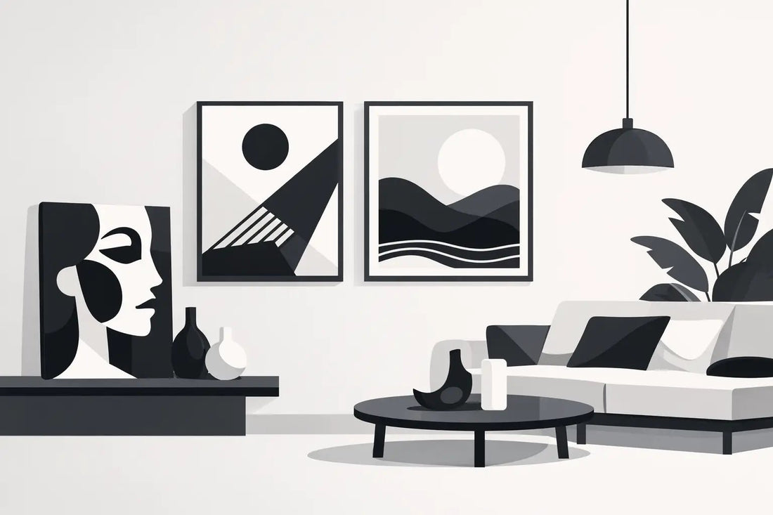 Black and White Art Guide for Modern Rooms - The Trendy Art