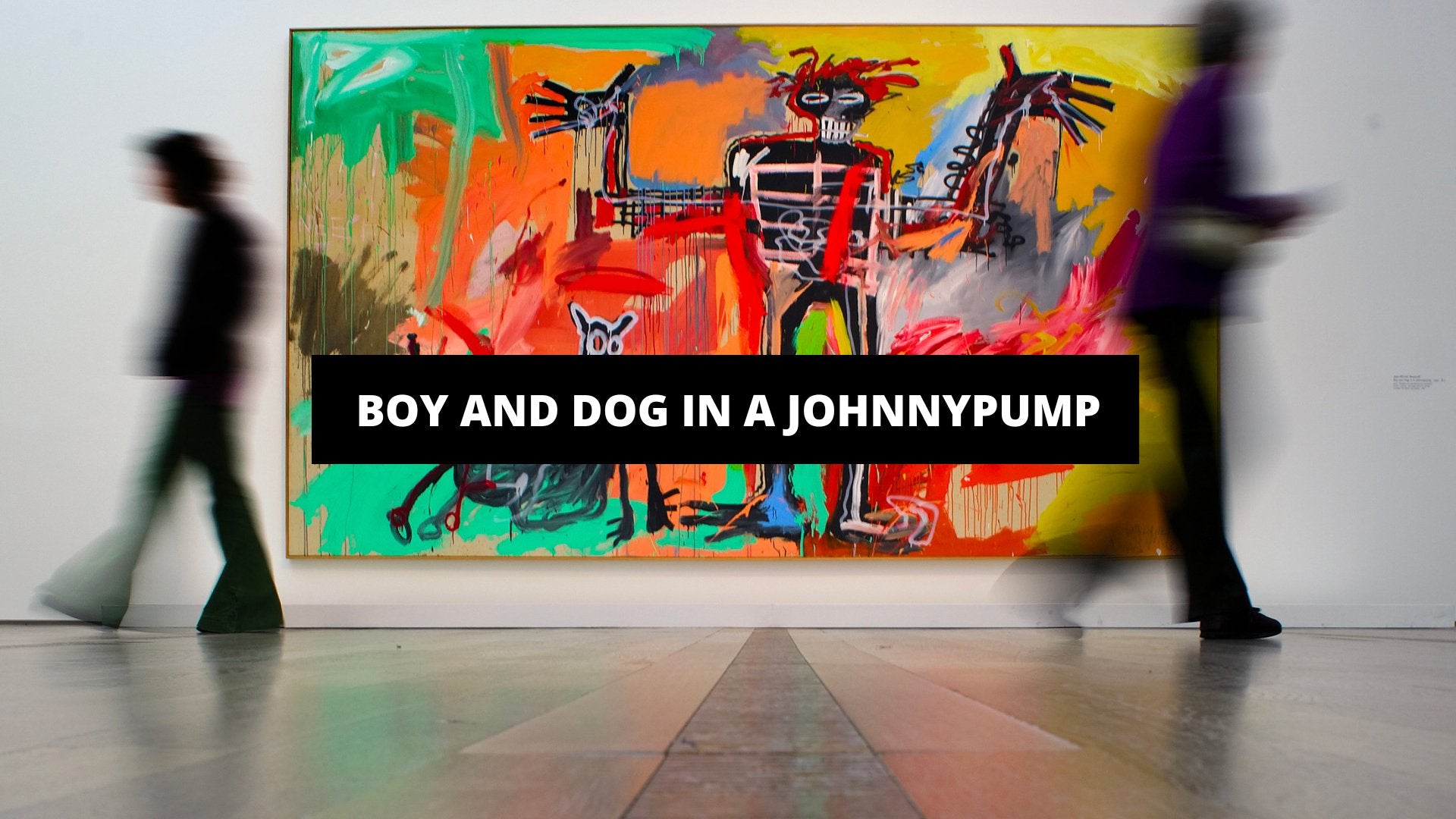 Boy And Dog In A Johnnypump - The Trendy Art