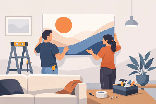 How to Hang Oversized Canvas Art Without Stress