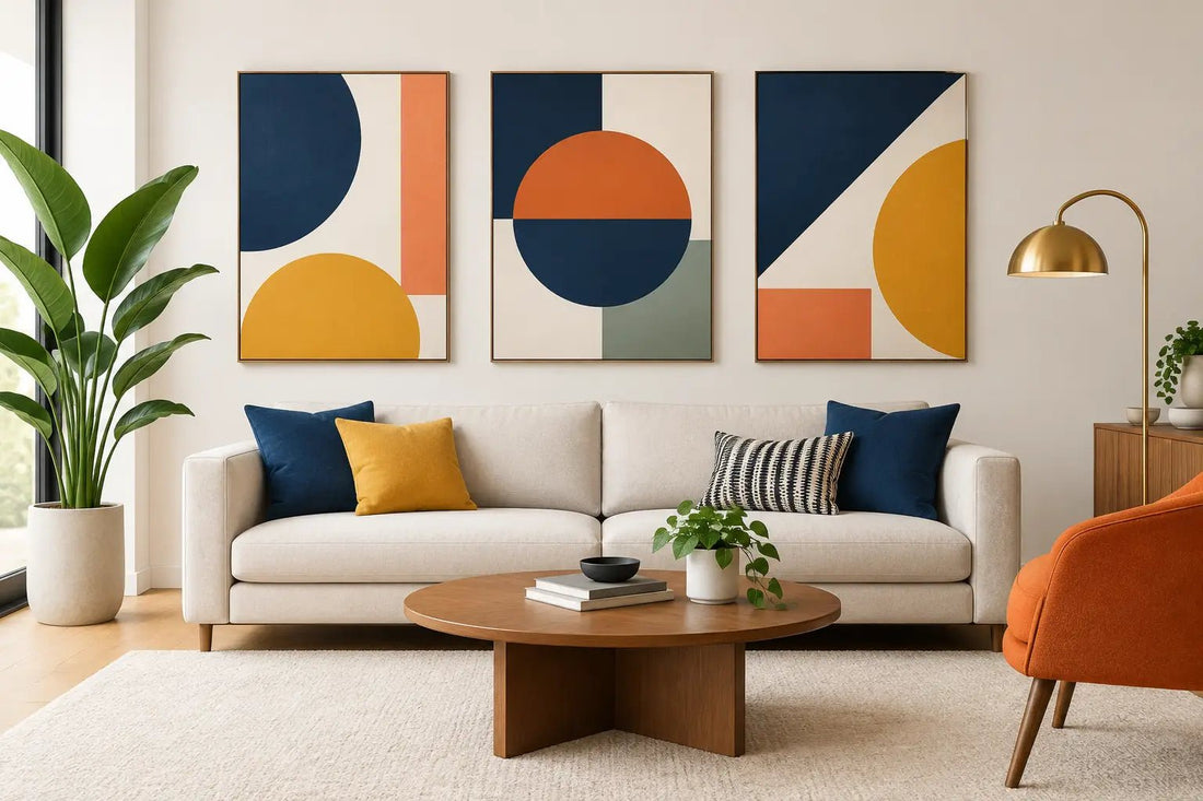 Geometric Canvas Art That Makes a Room Pop - The Trendy Art
