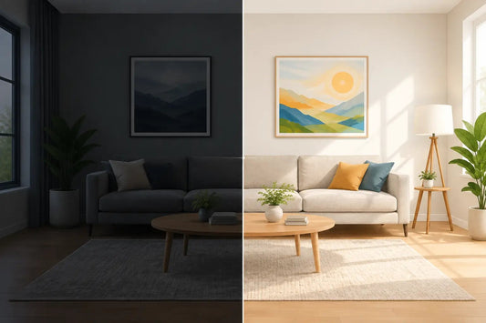 How to Brighten Dark Rooms With Wall Art - The Trendy Art