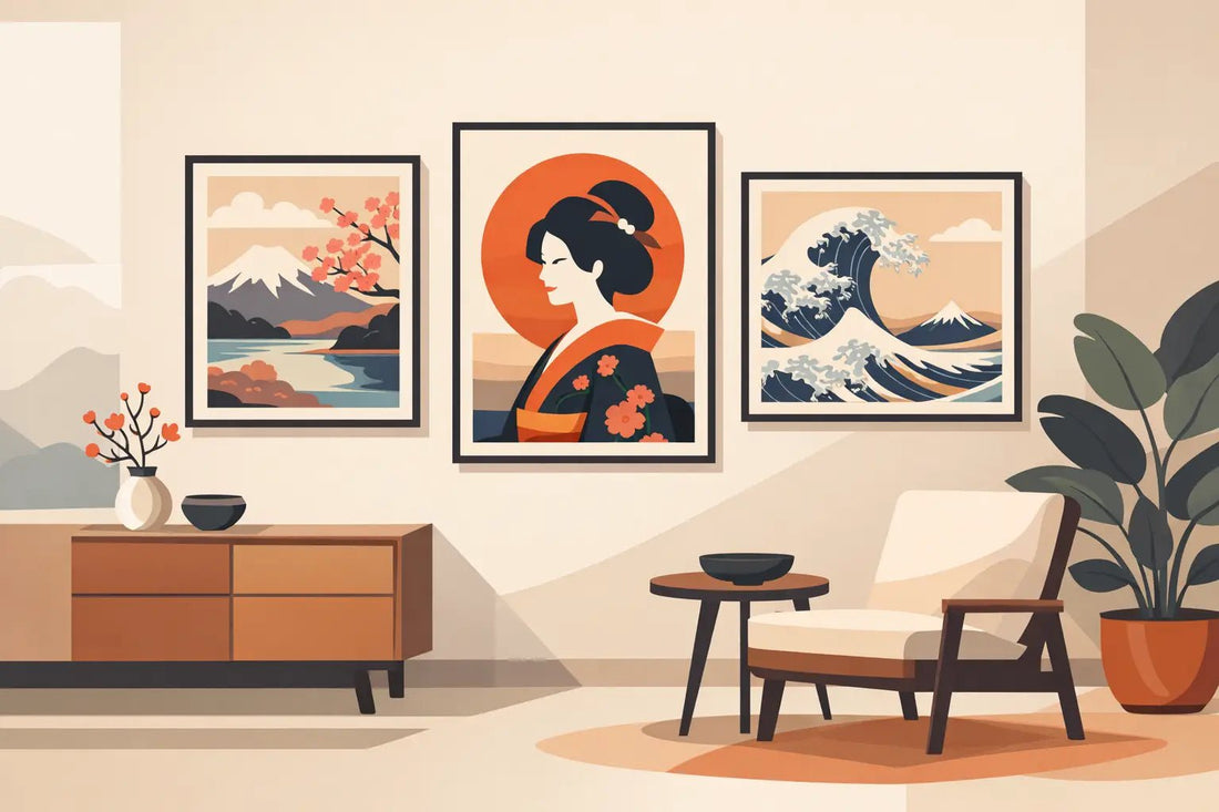 Japanese Art Prints for Modern Statement Walls - The Trendy Art