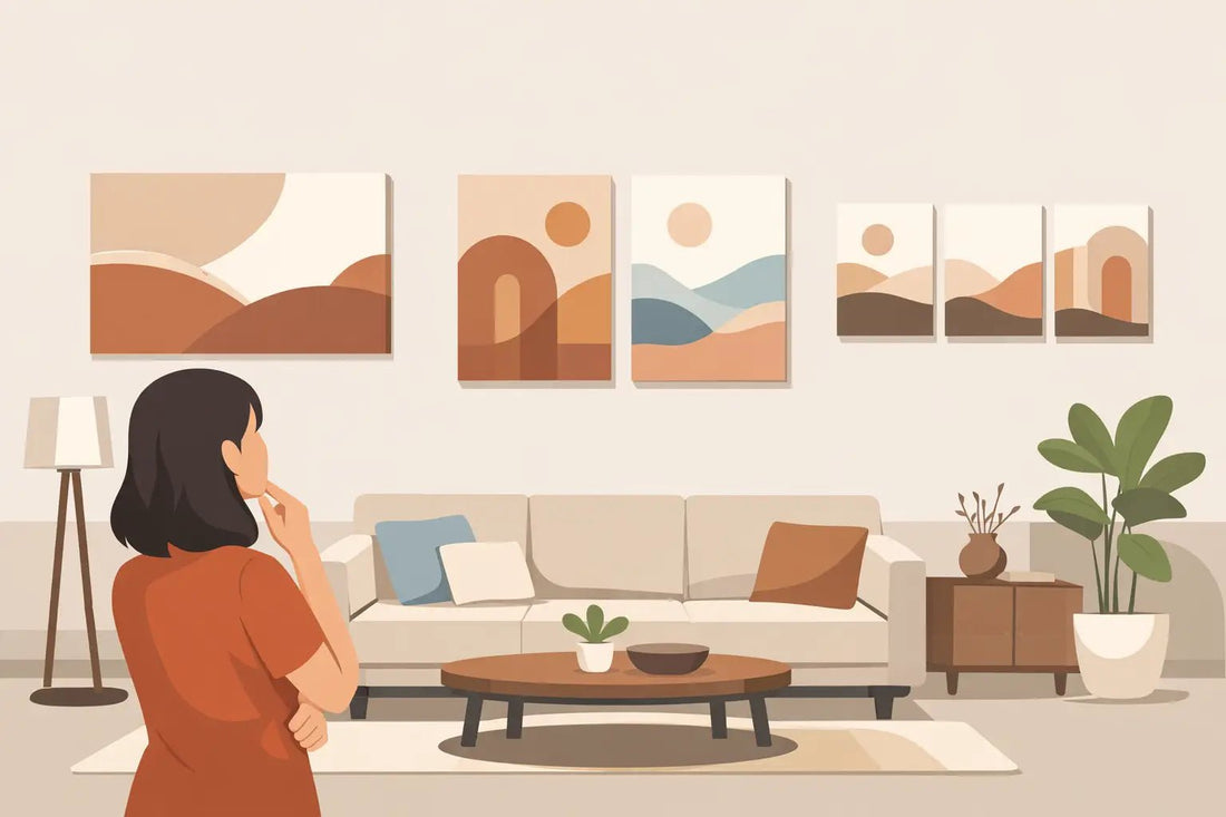 What Size Canvas Art for Living Room Walls? - The Trendy Art