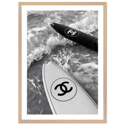 Luxury Waves Black and White Wall Art
