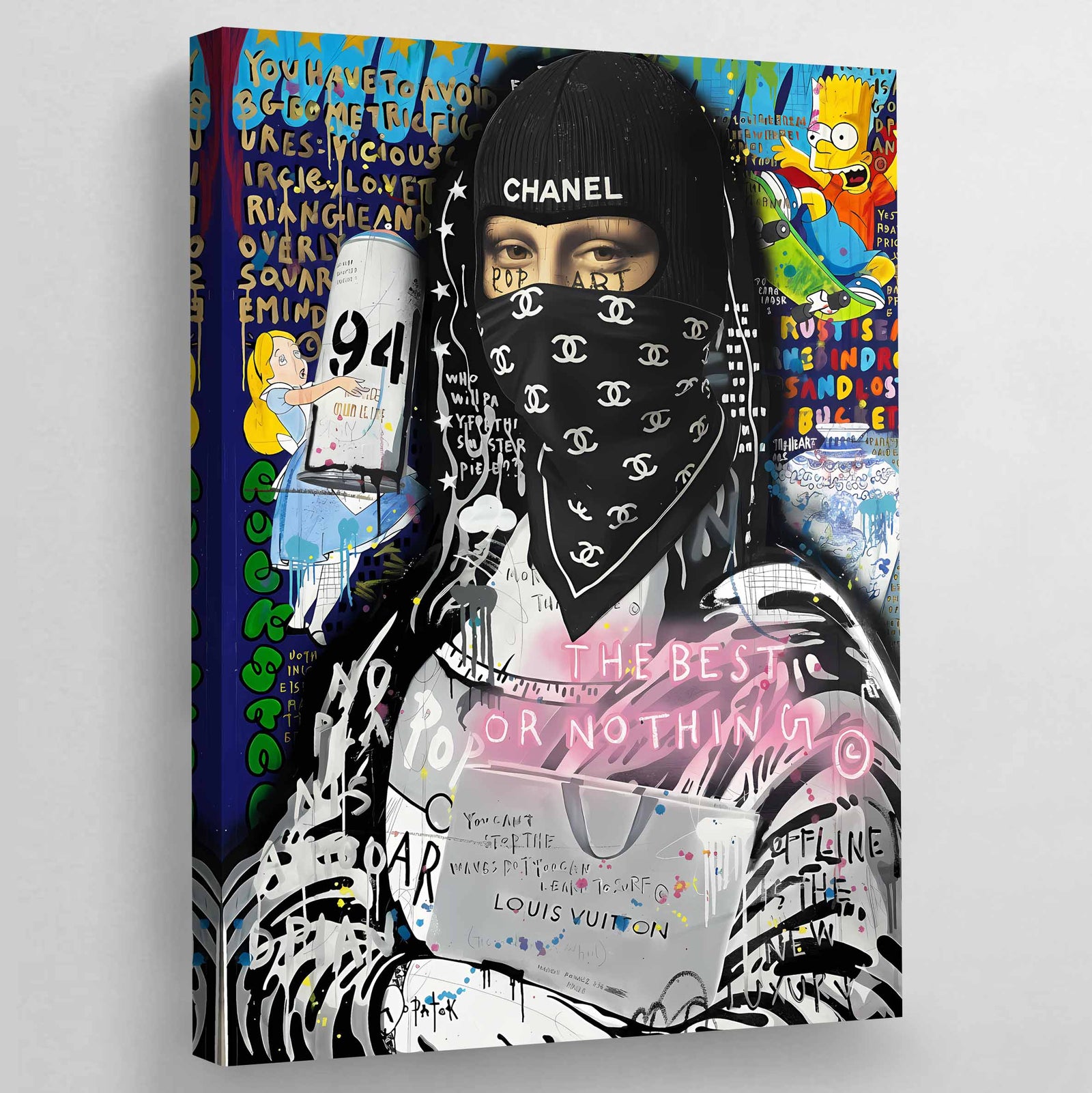 Mona Lisa Gangster Graffiti Wall Art