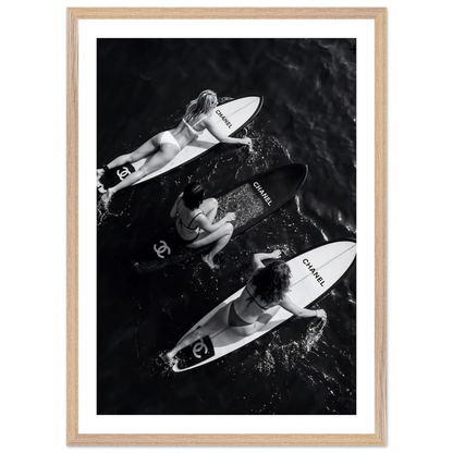 Luxury Ocean Escape Black and White Wall Art