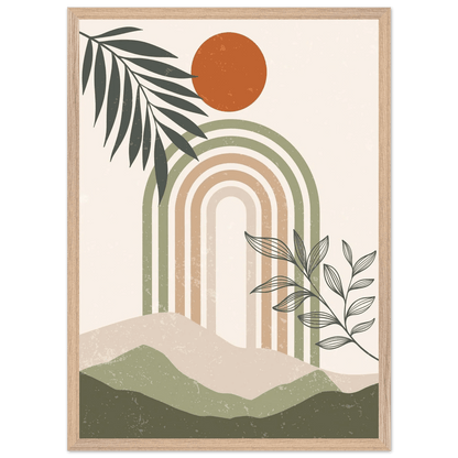 Abstract Desert Mountain Boho Minimalist Wall Art - The Trendy Art