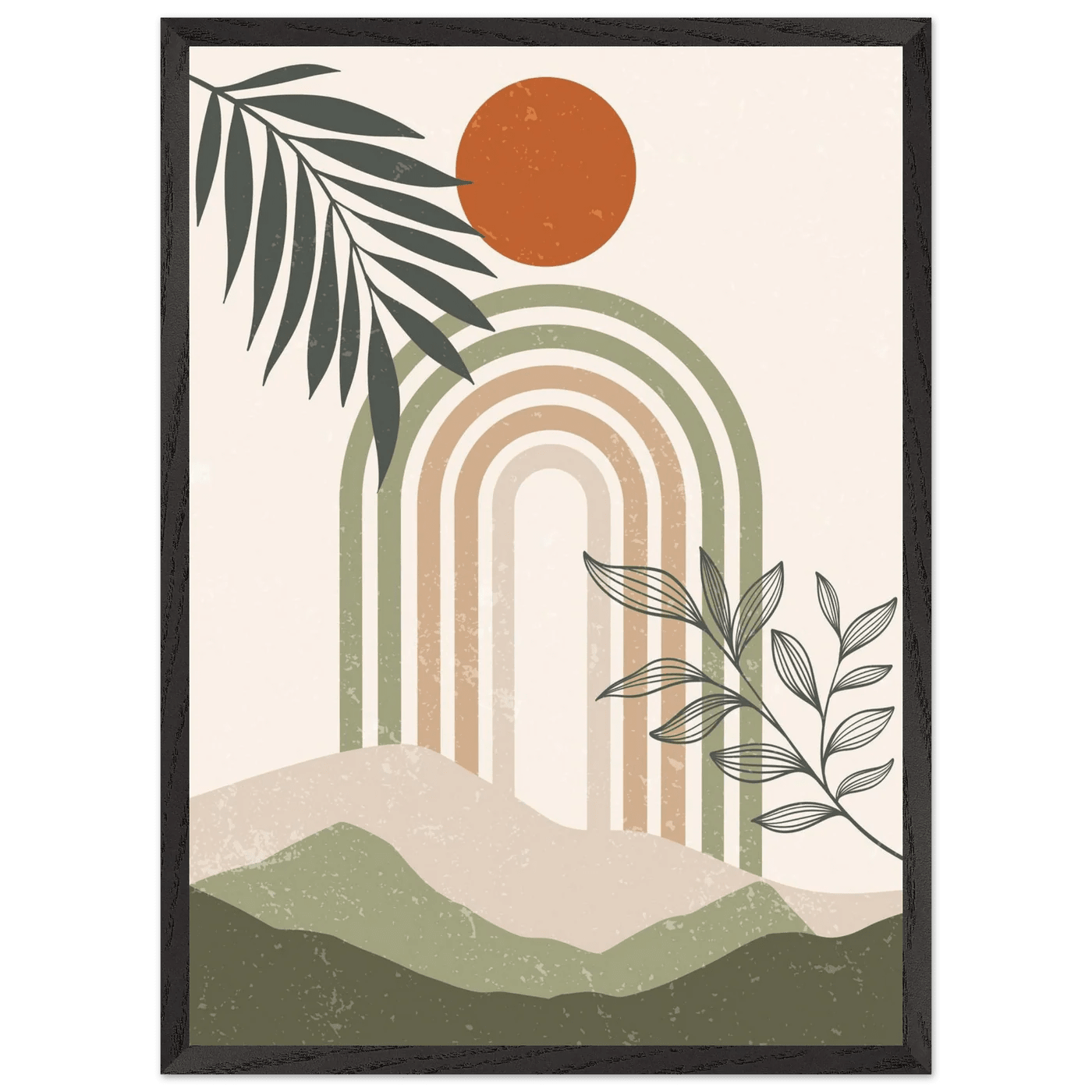 Abstract Desert Mountain Boho Minimalist Wall Art - The Trendy Art