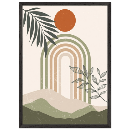 Abstract Desert Mountain Boho Minimalist Wall Art - The Trendy Art