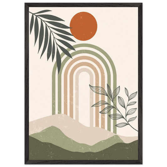 Abstract Desert Mountain Boho Minimalist Wall Art - The Trendy Art