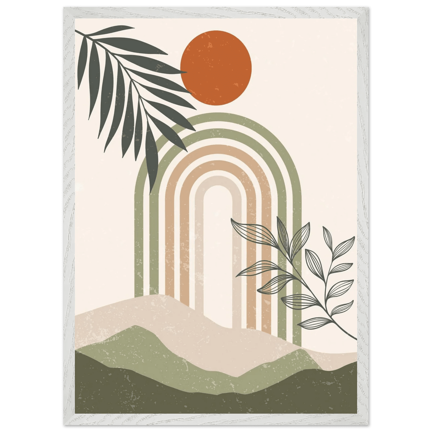 Abstract Desert Mountain Boho Minimalist Wall Art - The Trendy Art