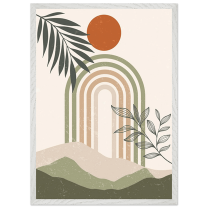 Abstract Desert Mountain Boho Minimalist Wall Art - The Trendy Art