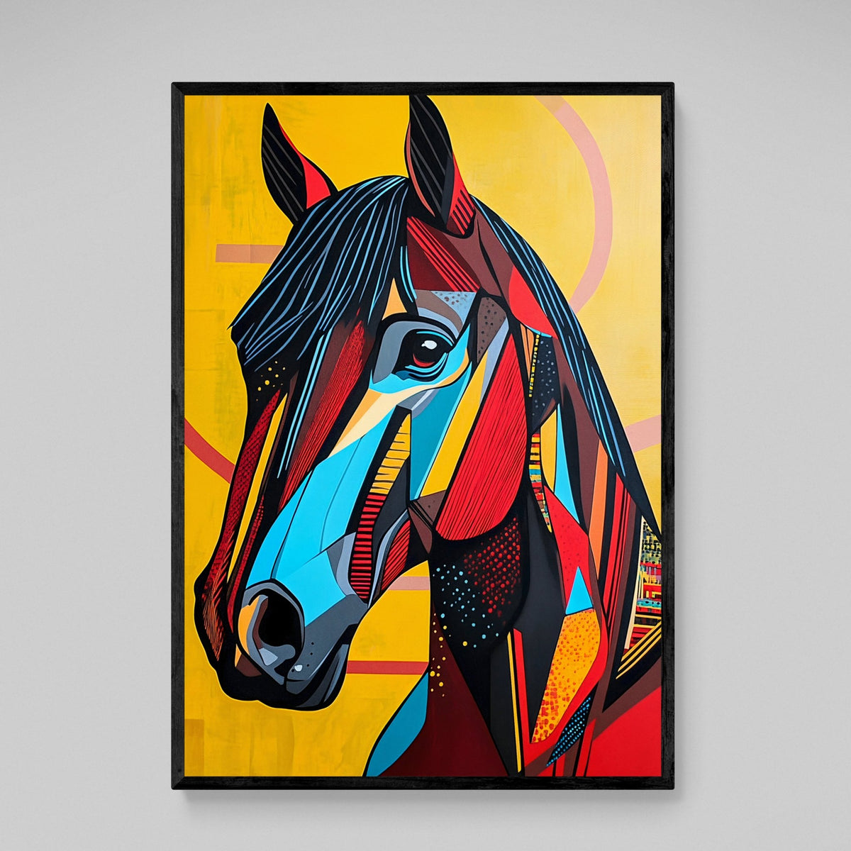 Abstract Horse Canvas Wall Art - The Trendy Art