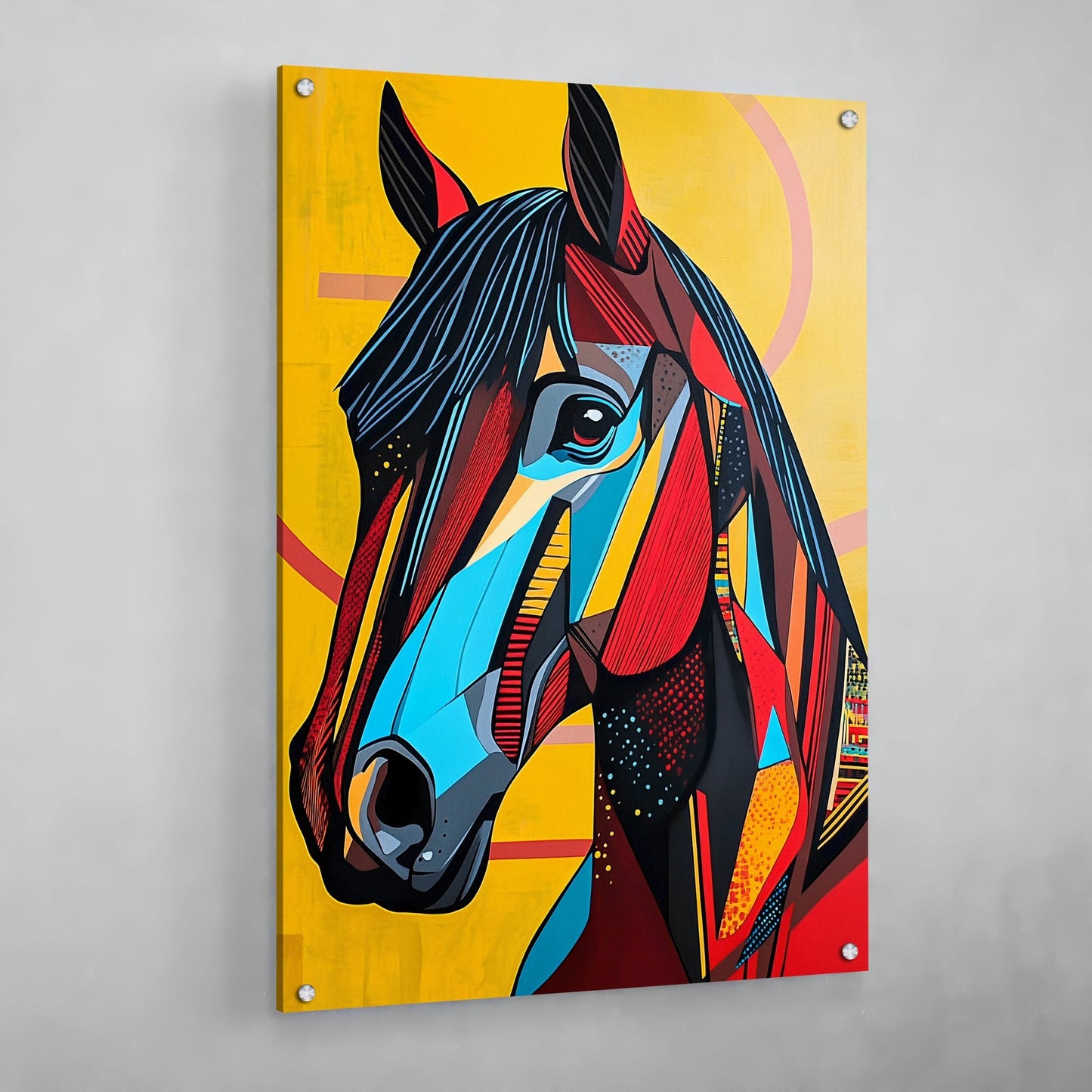 Abstract Horse Canvas Wall Art - The Trendy Art