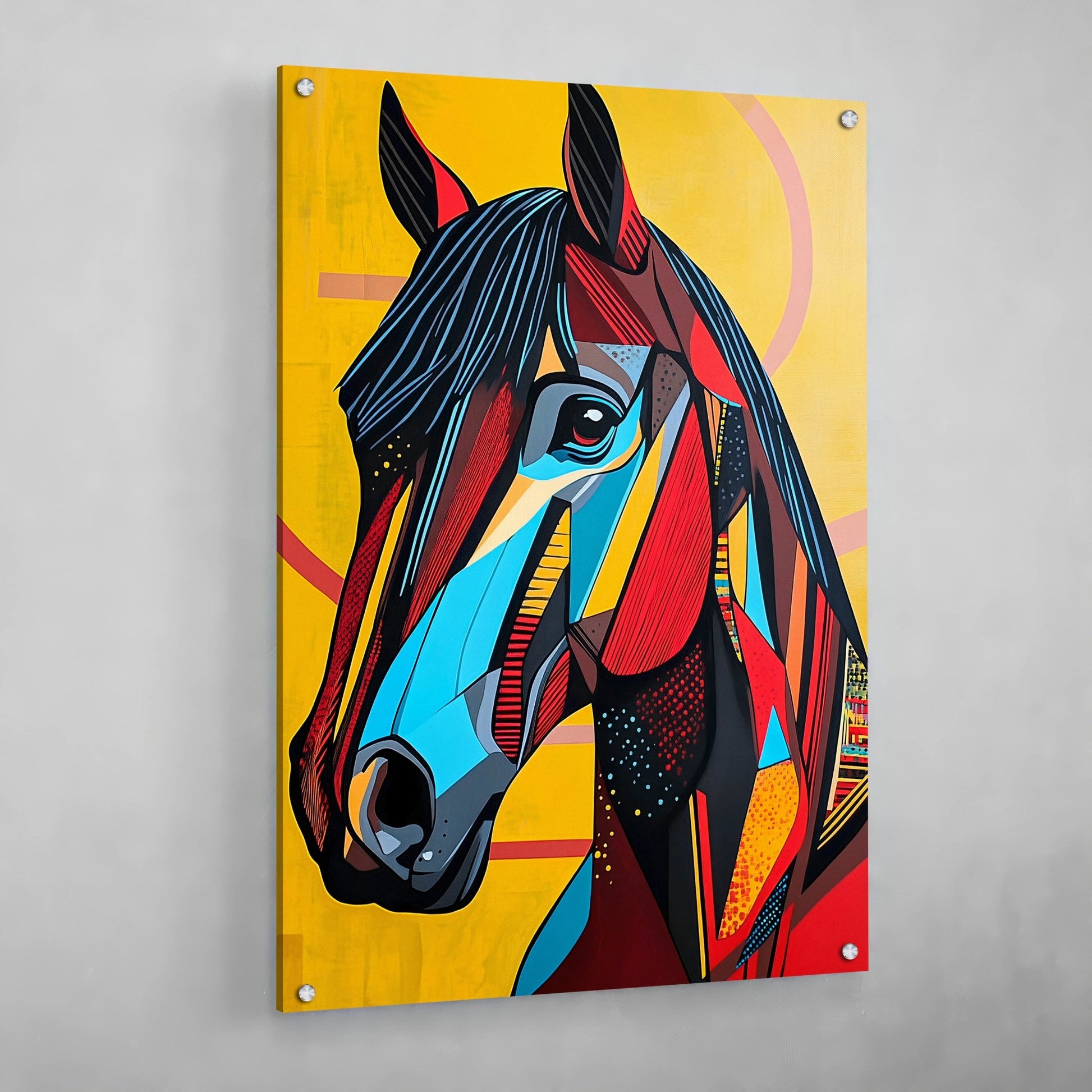 Abstract Horse Canvas Wall Art - The Trendy Art