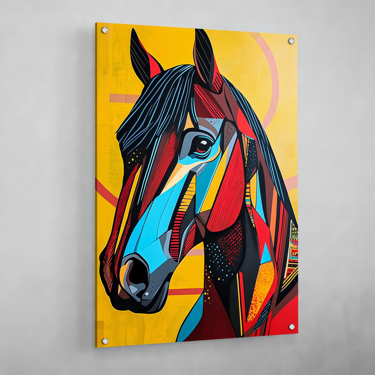 Abstract Horse Canvas Wall Art - The Trendy Art