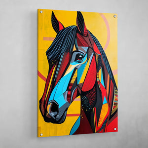 Abstract Horse Canvas Wall Art - The Trendy Art
