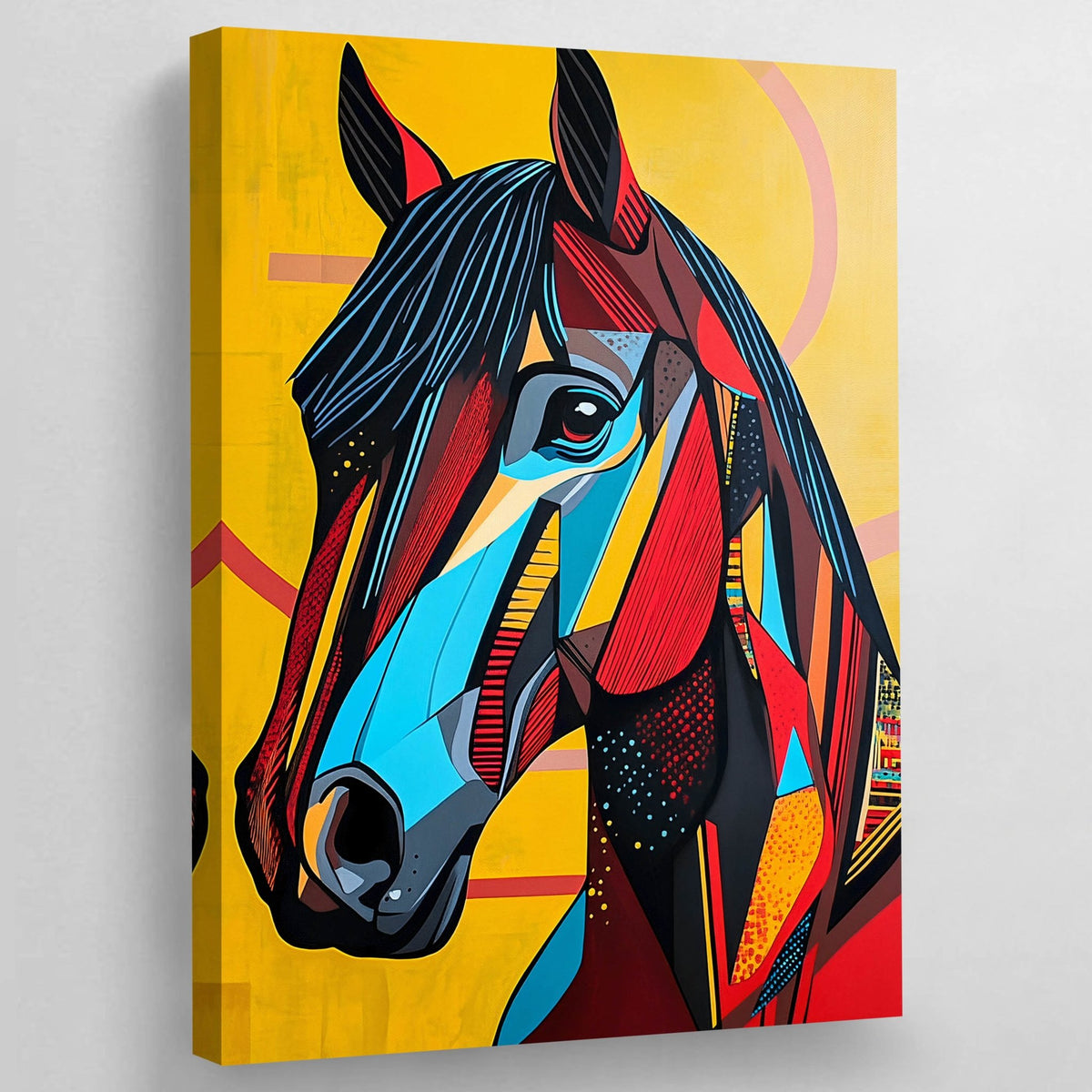 Abstract Horse Canvas Wall Art - The Trendy Art