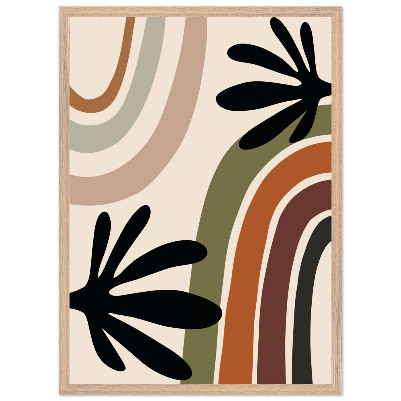 Abstract Palm Leaf Minimalist Wall Art - The Trendy Art