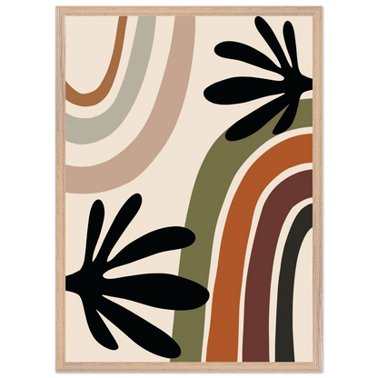 Abstract Palm Leaf Minimalist Wall Art - The Trendy Art