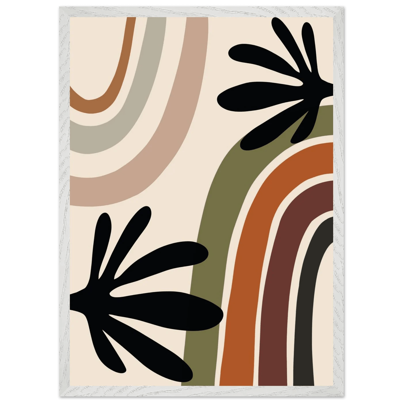 Abstract Palm Leaf Minimalist Wall Art - The Trendy Art
