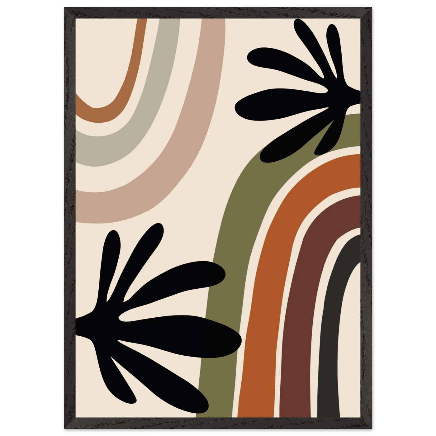 Abstract Palm Leaf Minimalist Wall Art - The Trendy Art