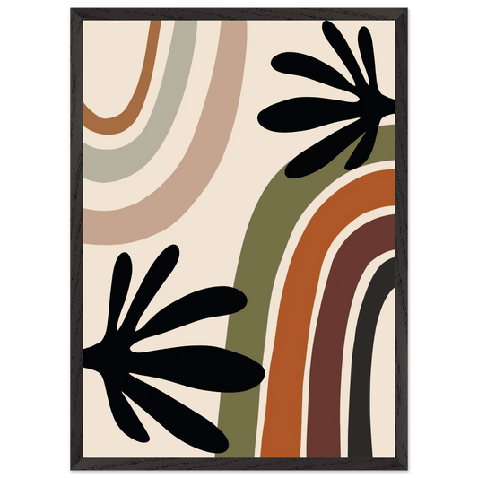 Abstract Palm Leaf Minimalist Wall Art - The Trendy Art