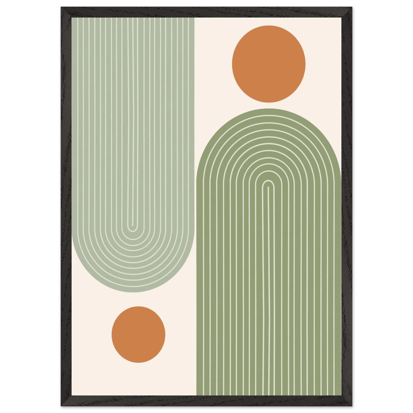 Abstract Striped Arch Duo Minimalist Wall Art - The Trendy Art