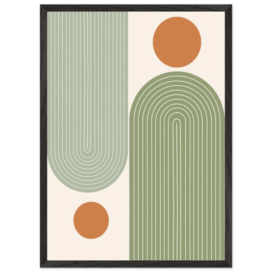 Abstract Striped Arch Duo Minimalist Wall Art - The Trendy Art