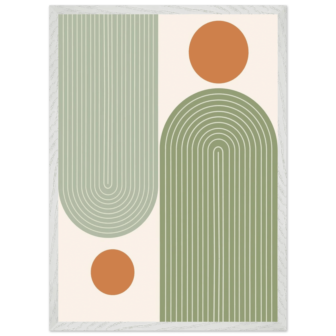 Abstract Striped Arch Duo Minimalist Wall Art - The Trendy Art