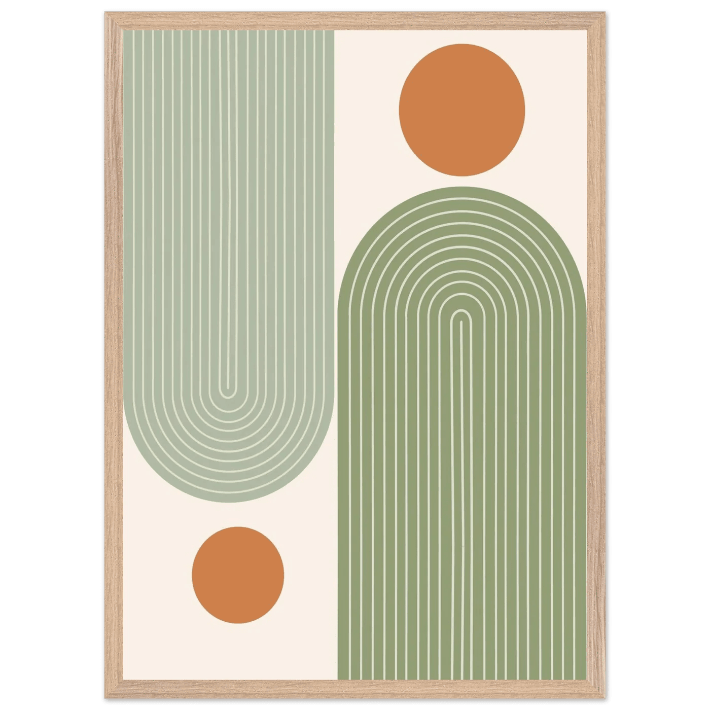 Abstract Striped Arch Duo Minimalist Wall Art - The Trendy Art