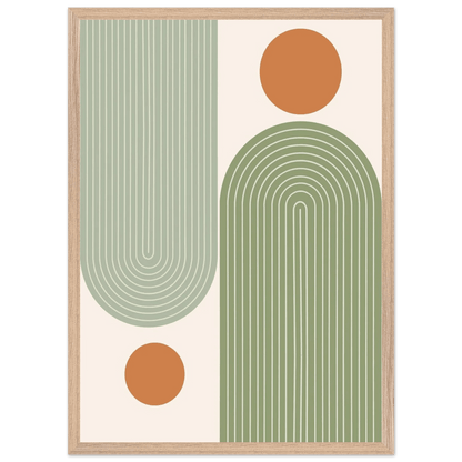 Abstract Striped Arch Duo Minimalist Wall Art - The Trendy Art