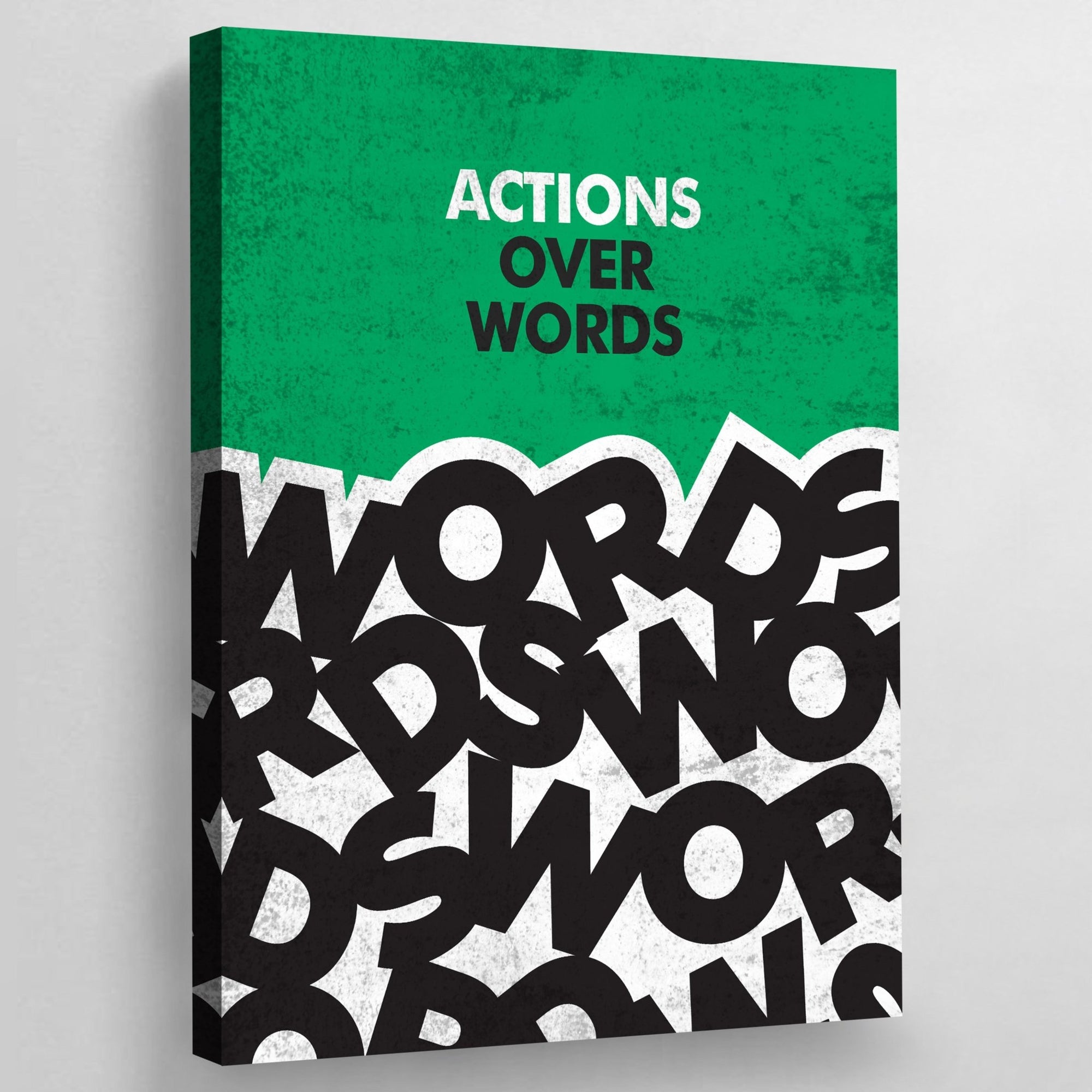 Actions Over Words Motivational Wall Art - The Trendy Art