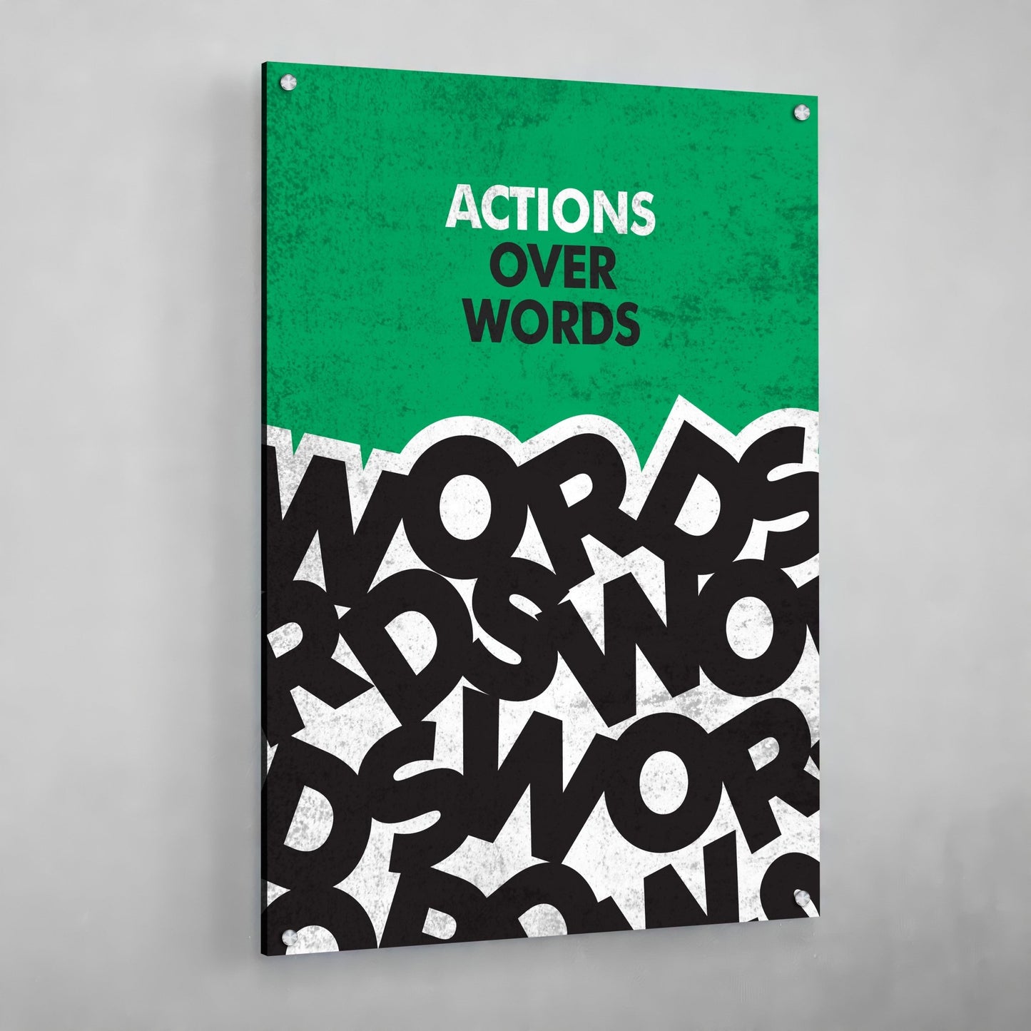 Actions Over Words Motivational Wall Art - The Trendy Art