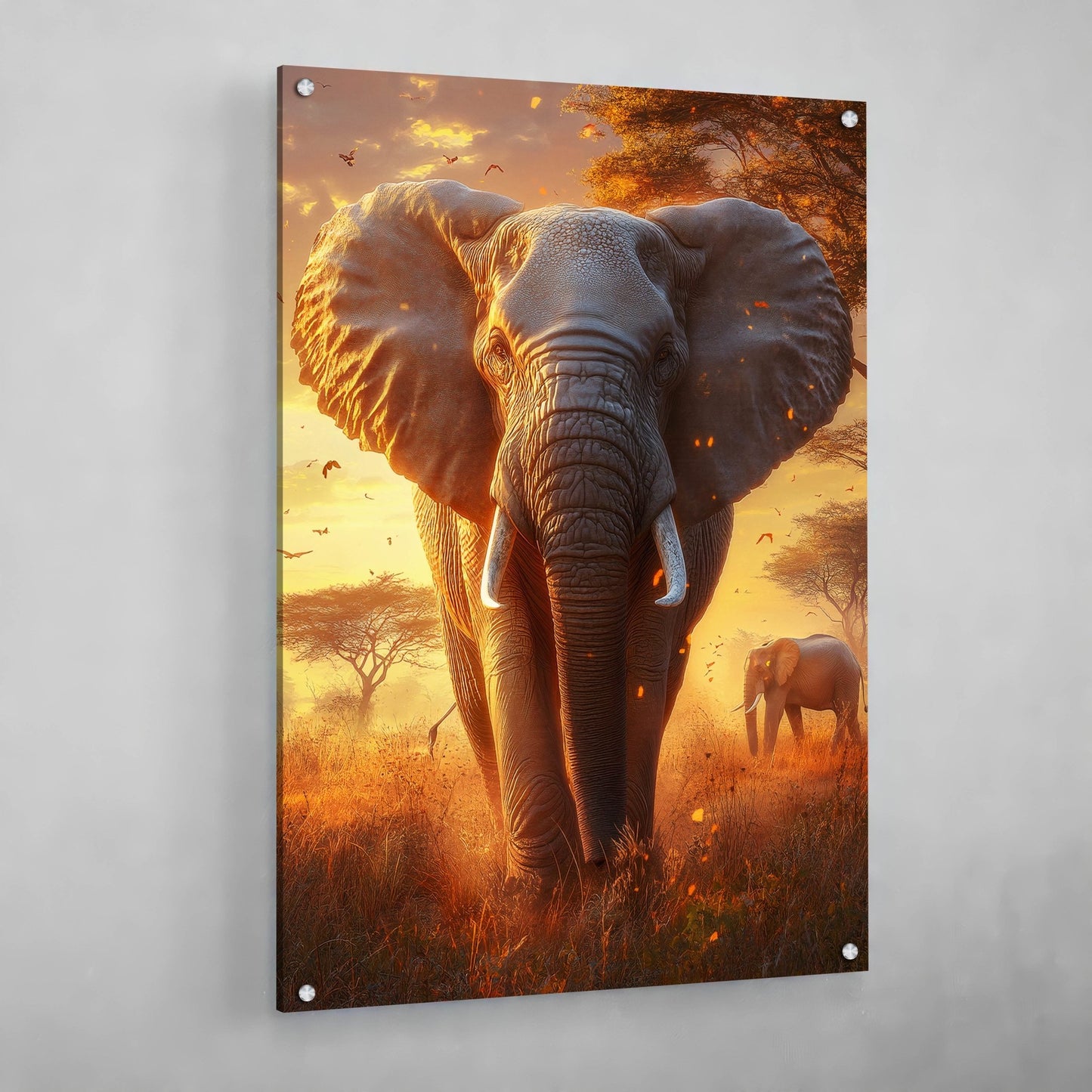 African Elephant Canvas Wall Art - The Trendy Art