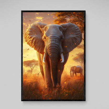 African Elephant Canvas Wall Art - The Trendy Art