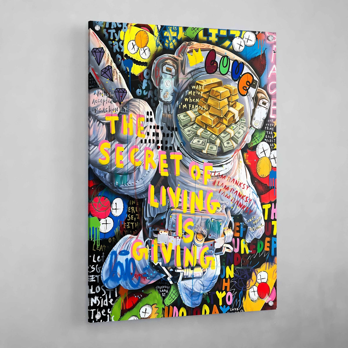 Astronaut Graffiti Canvas Wall Art - The Trendy Art