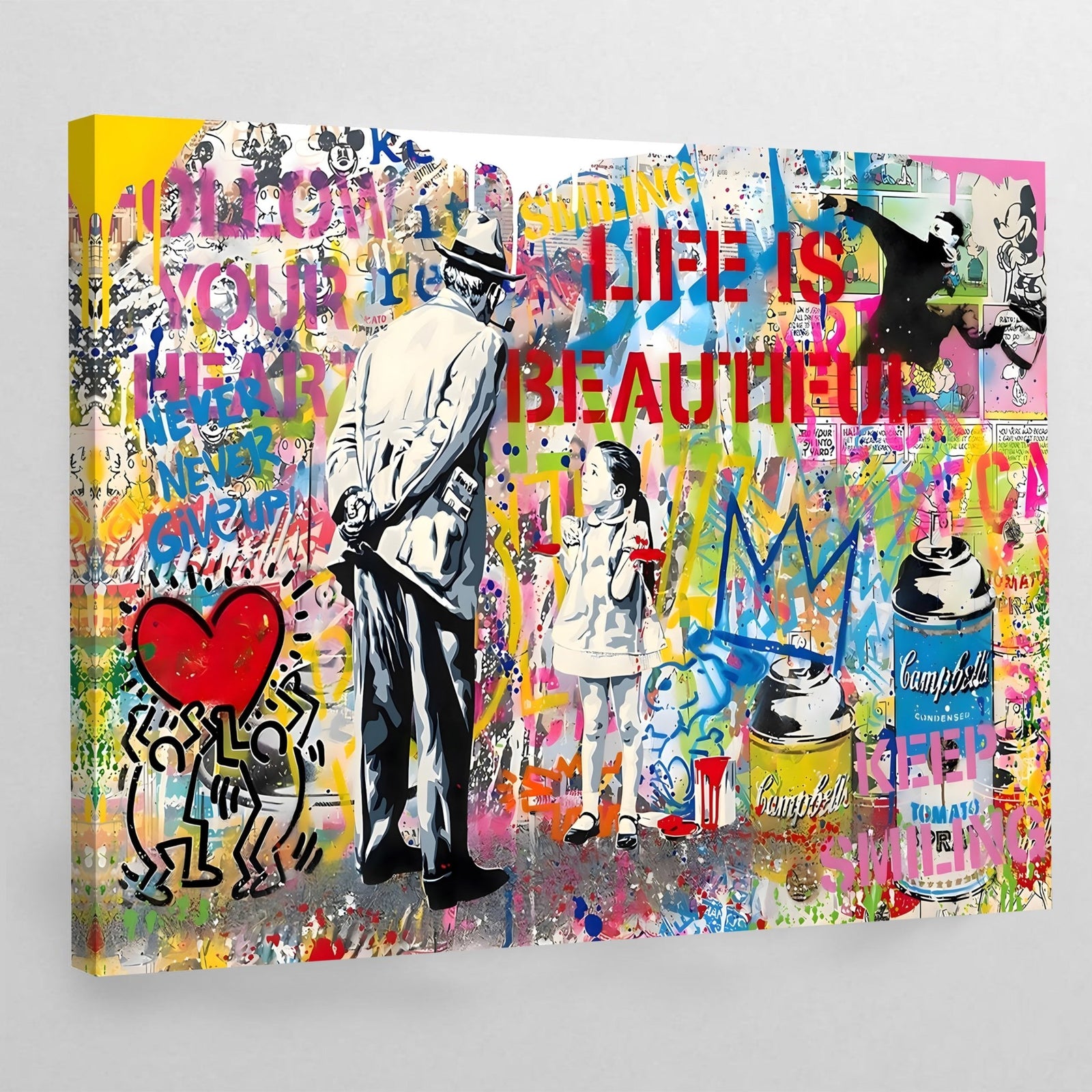 Banksy Graffiti Canvas Wall Art - The Trendy Art