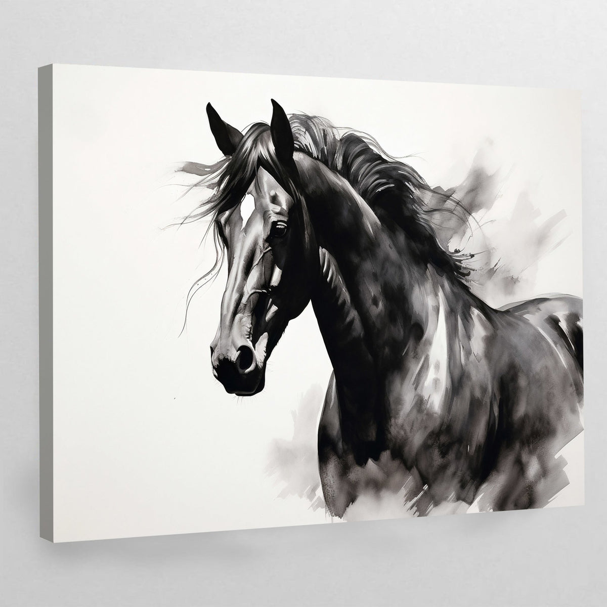 Black and White Horse Wall Art - The Trendy Art