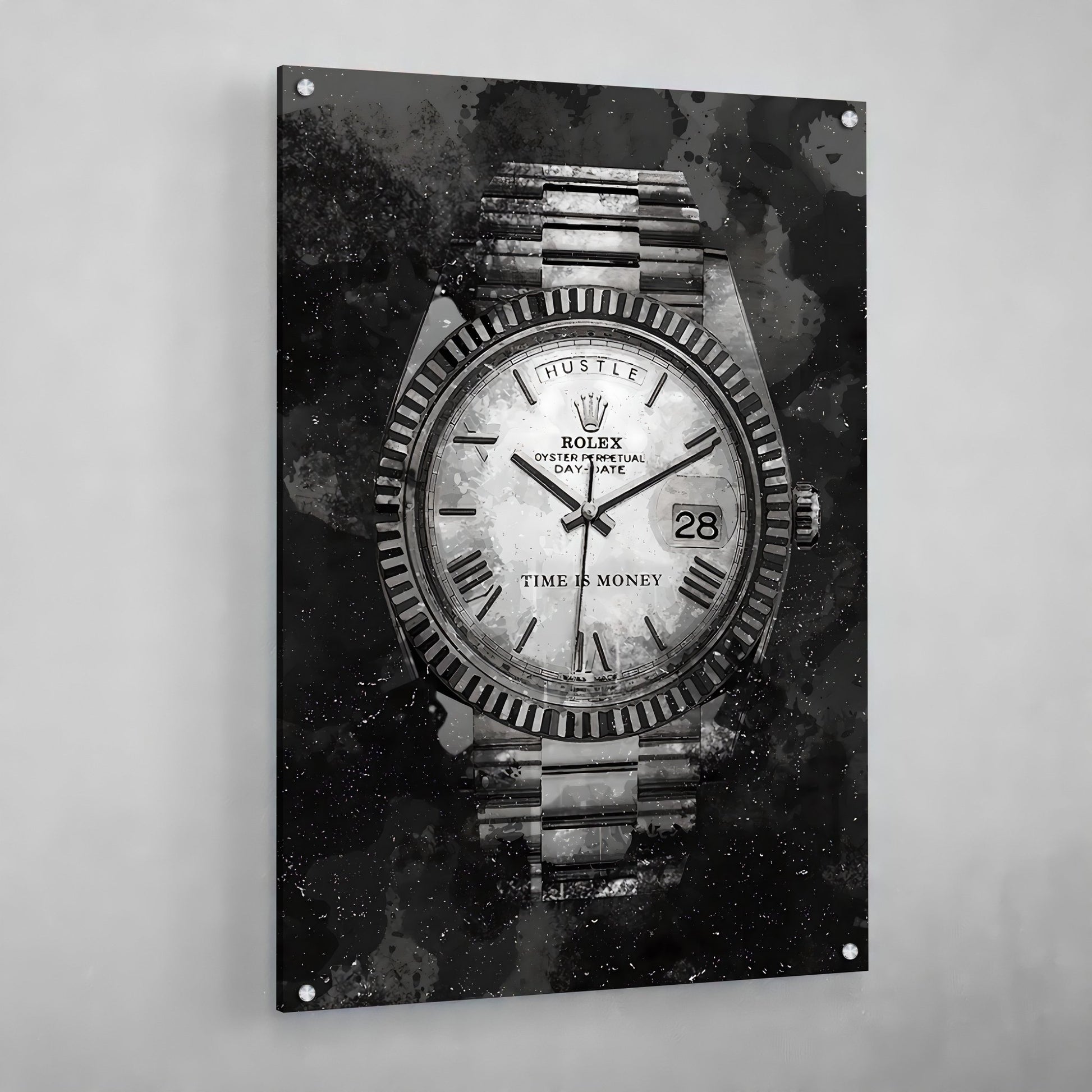 Black and White Watch Wall Art - The Trendy Art