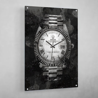 Black and White Watch Wall Art - The Trendy Art