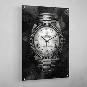 Black and White Watch Wall Art - The Trendy Art