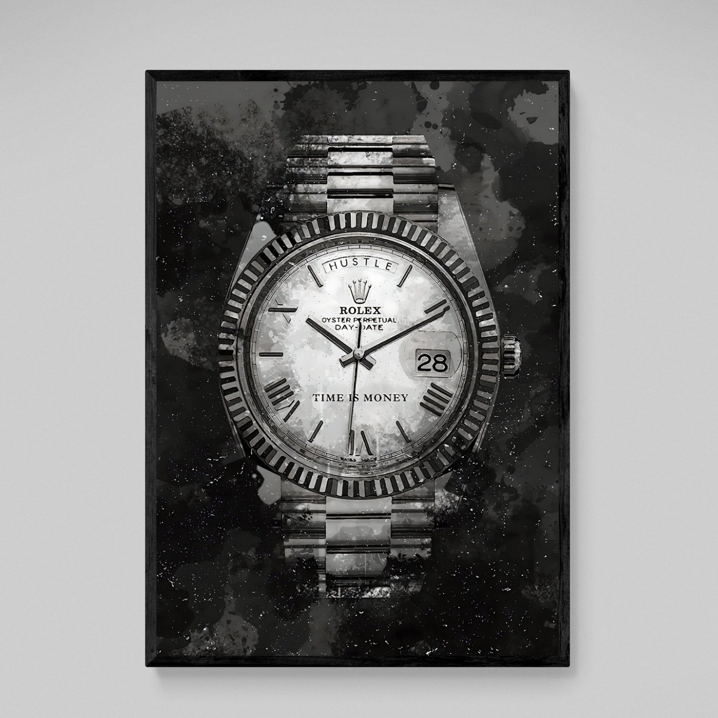 Black and White Watch Wall Art - The Trendy Art