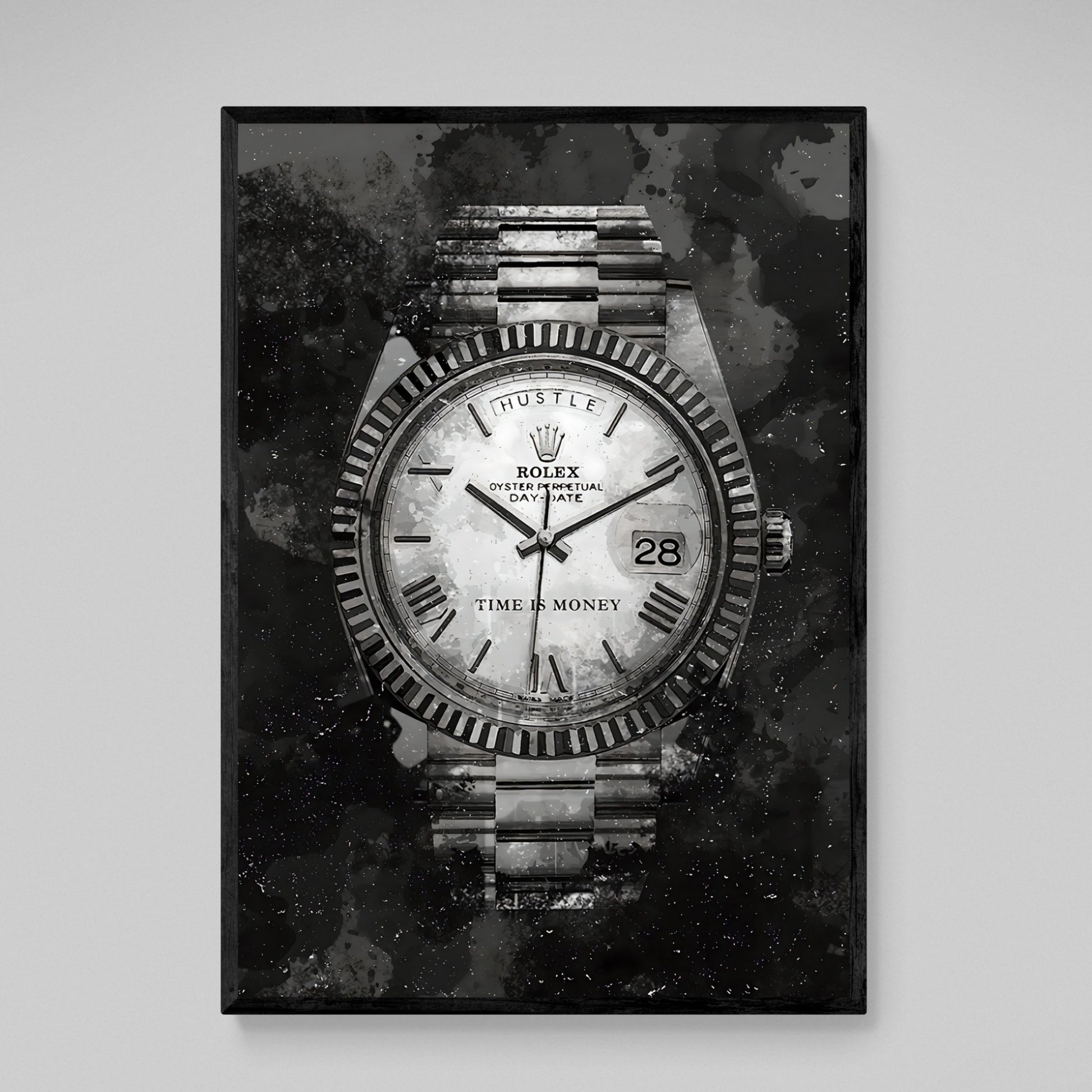 Black and White Watch Wall Art - The Trendy Art